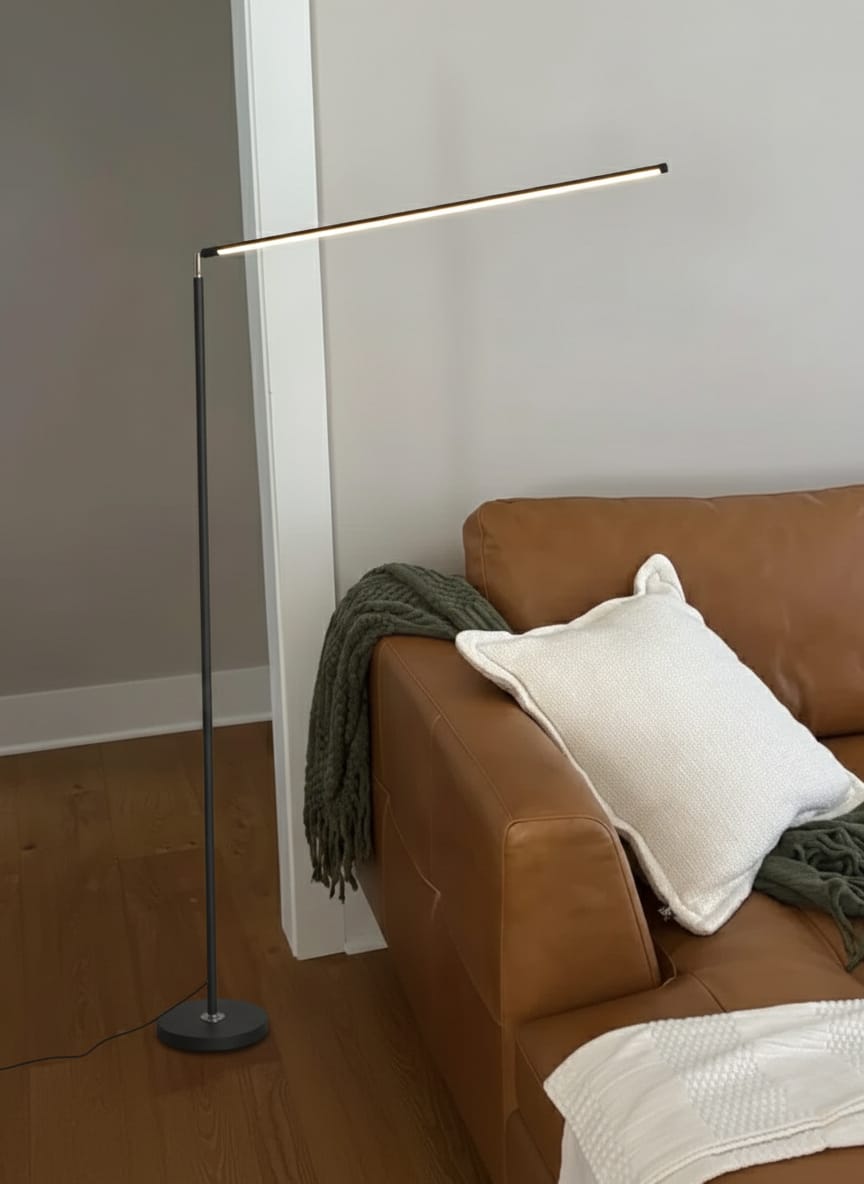 Customer photo review of Slim LED Floor Lamp, Switchable 3000 K to 6000 K, 150 cm Tall