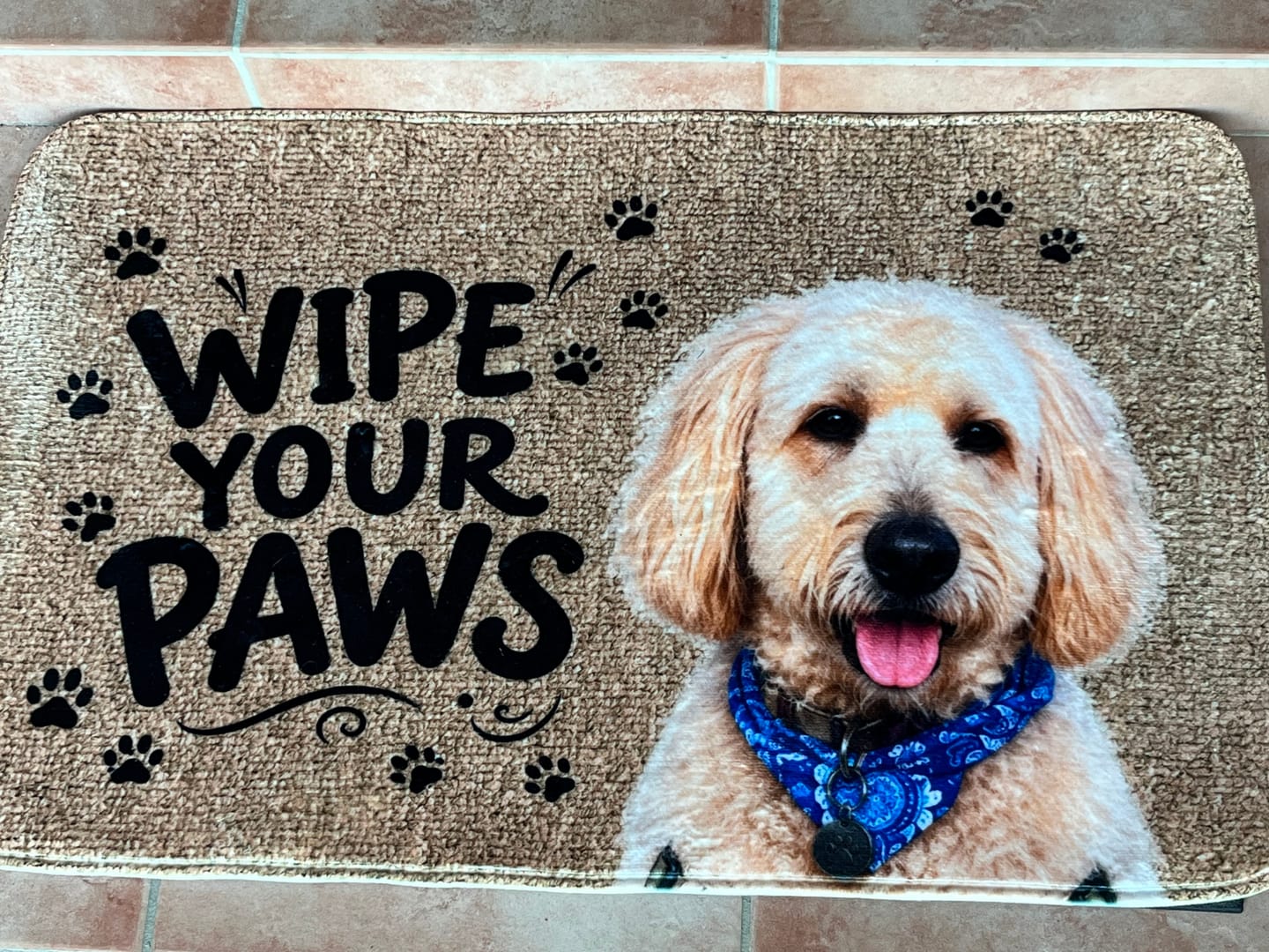 Customer photo review of Personalised Doormat - Wipe Your Paws