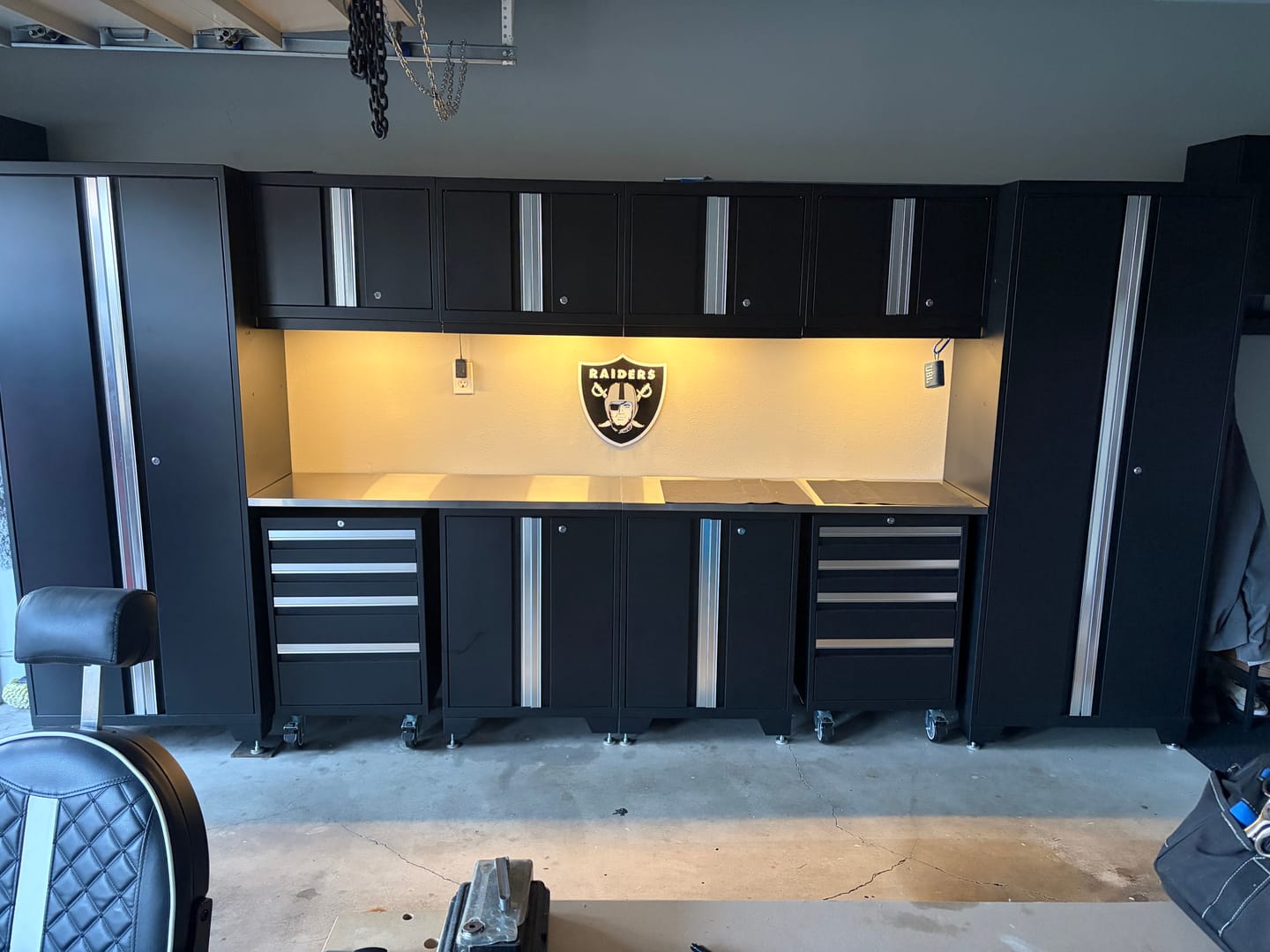 Customer photo review of Las Vegas Raiders Shield 3D Vintage Metal Wall Art