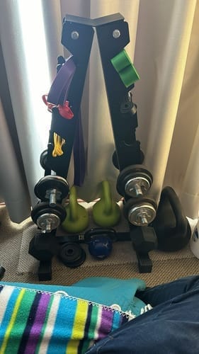 Customer photo review of Rack de Almacenamiento Mancuernas Triangular IRONSIDE