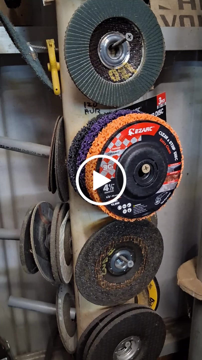 Customer video review of Stripping Discs 4-1/2" Paint & Rust Removal Wheels for Angle Grinder, Clean and Remove Coatings, Scaling, Welds and Oxidation