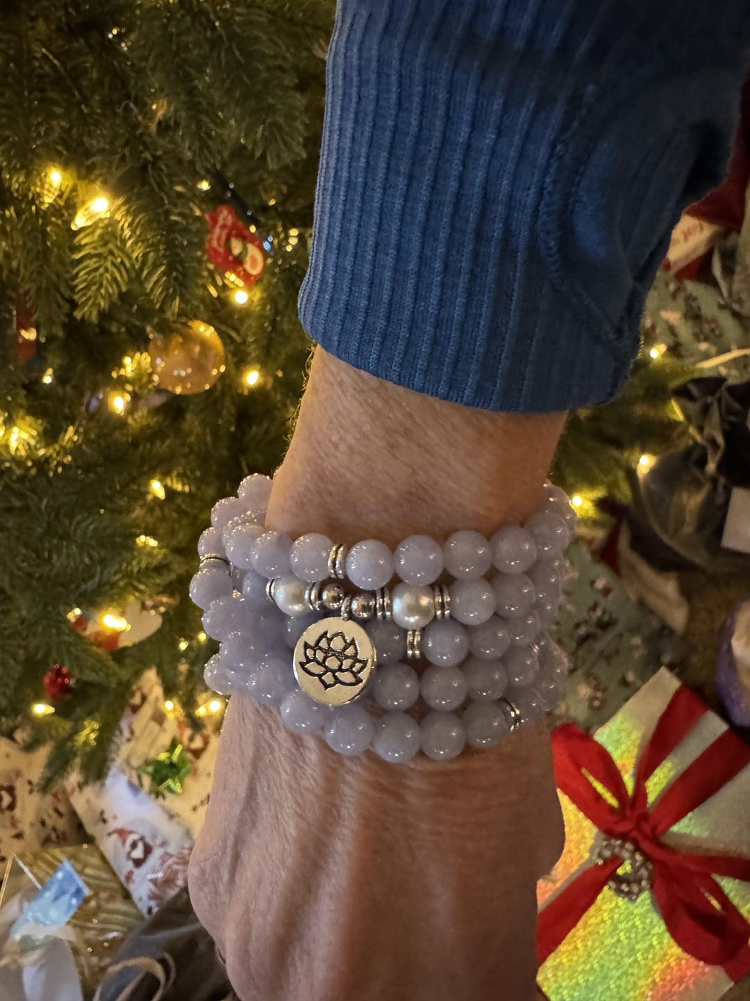 Customer photo review of Crystal Lotus Bracelet for Calm