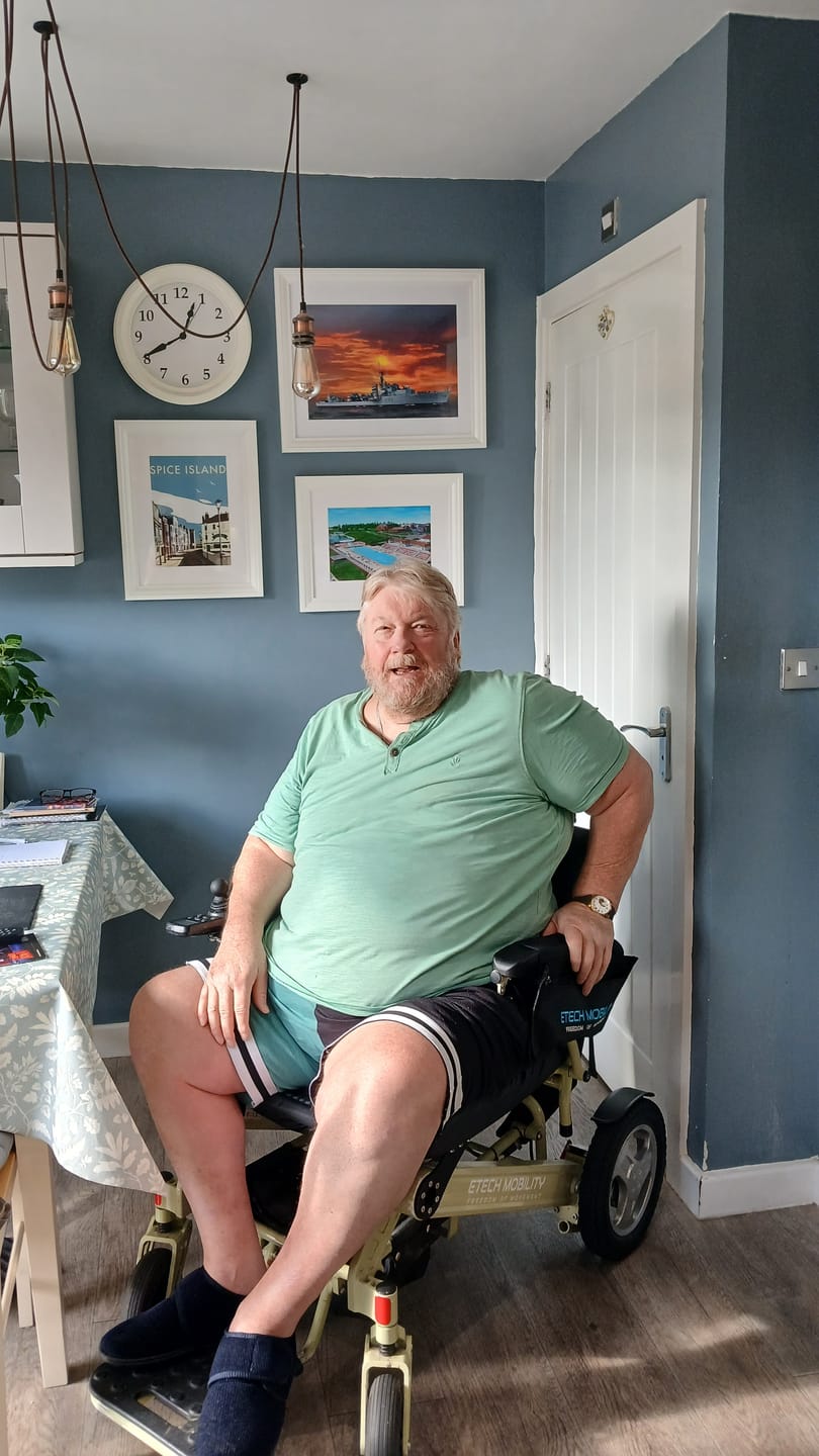 Customer photo review of Armrest Storage Bag for Wheelchairs & Mobility Scooter