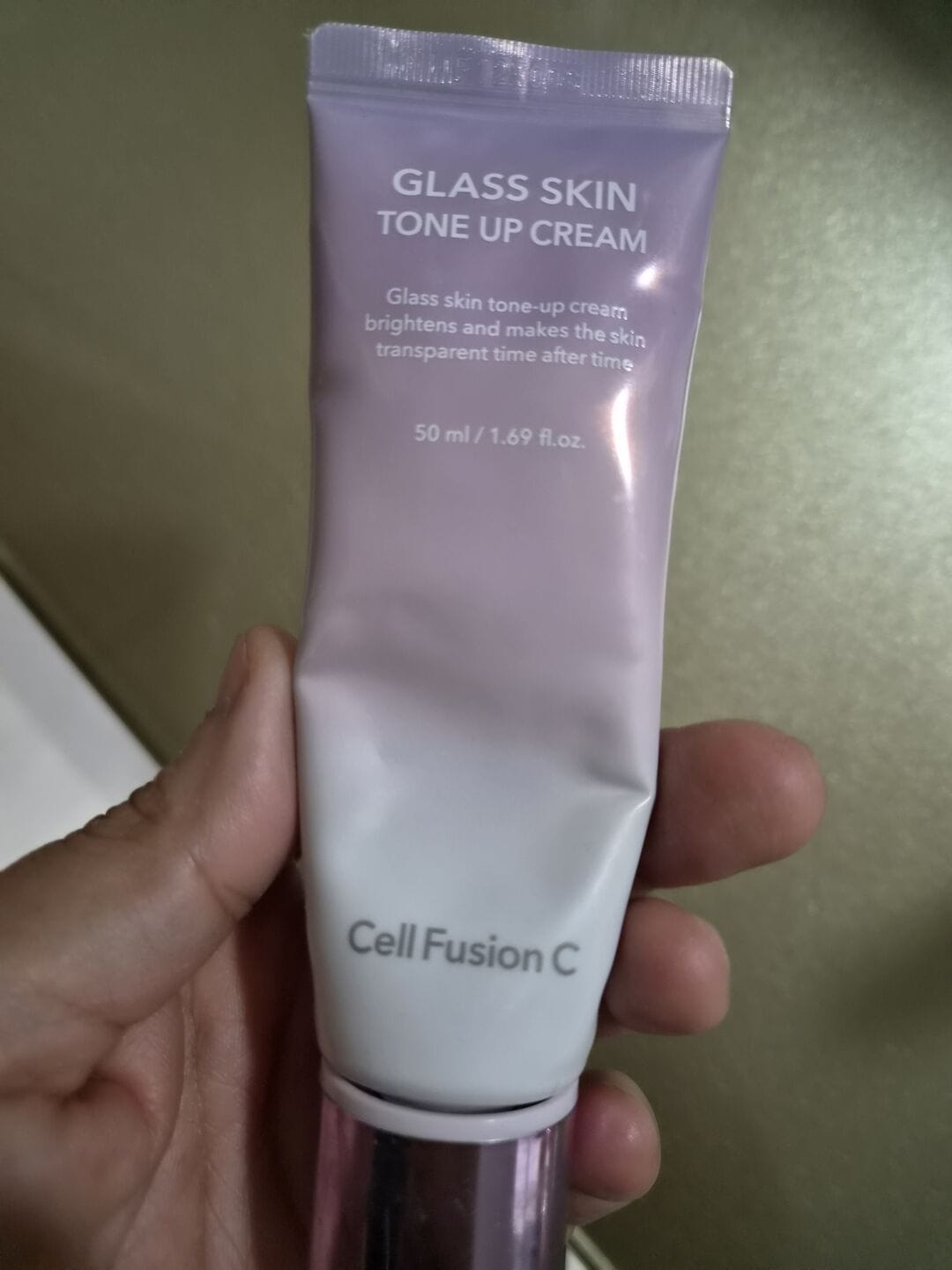 Customer photo review of Glass Skin Tone Up Cream