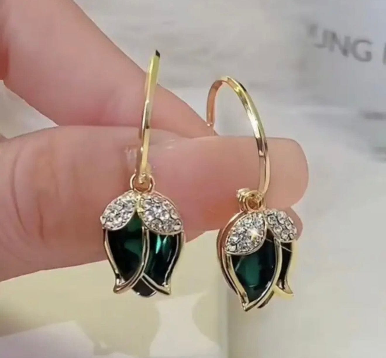 Customer photo review of Francisca Earrings