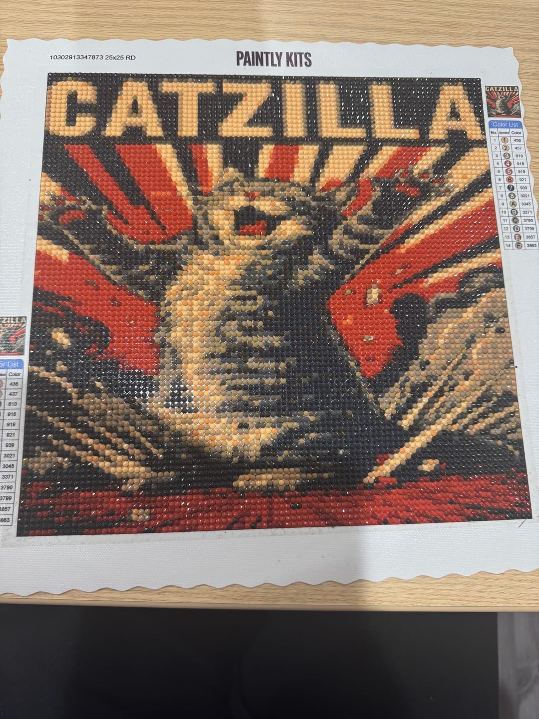 Customer photo review of Catzilla (Diamond Painting)