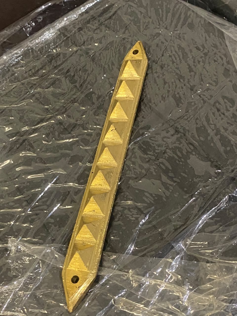 Customer photo review of 9 Pyramid Strips – Vastu Remedy for Door Threshold & Toilet Energy Blocking | Copper/Brass/Lead Door Corrections | 7 inches