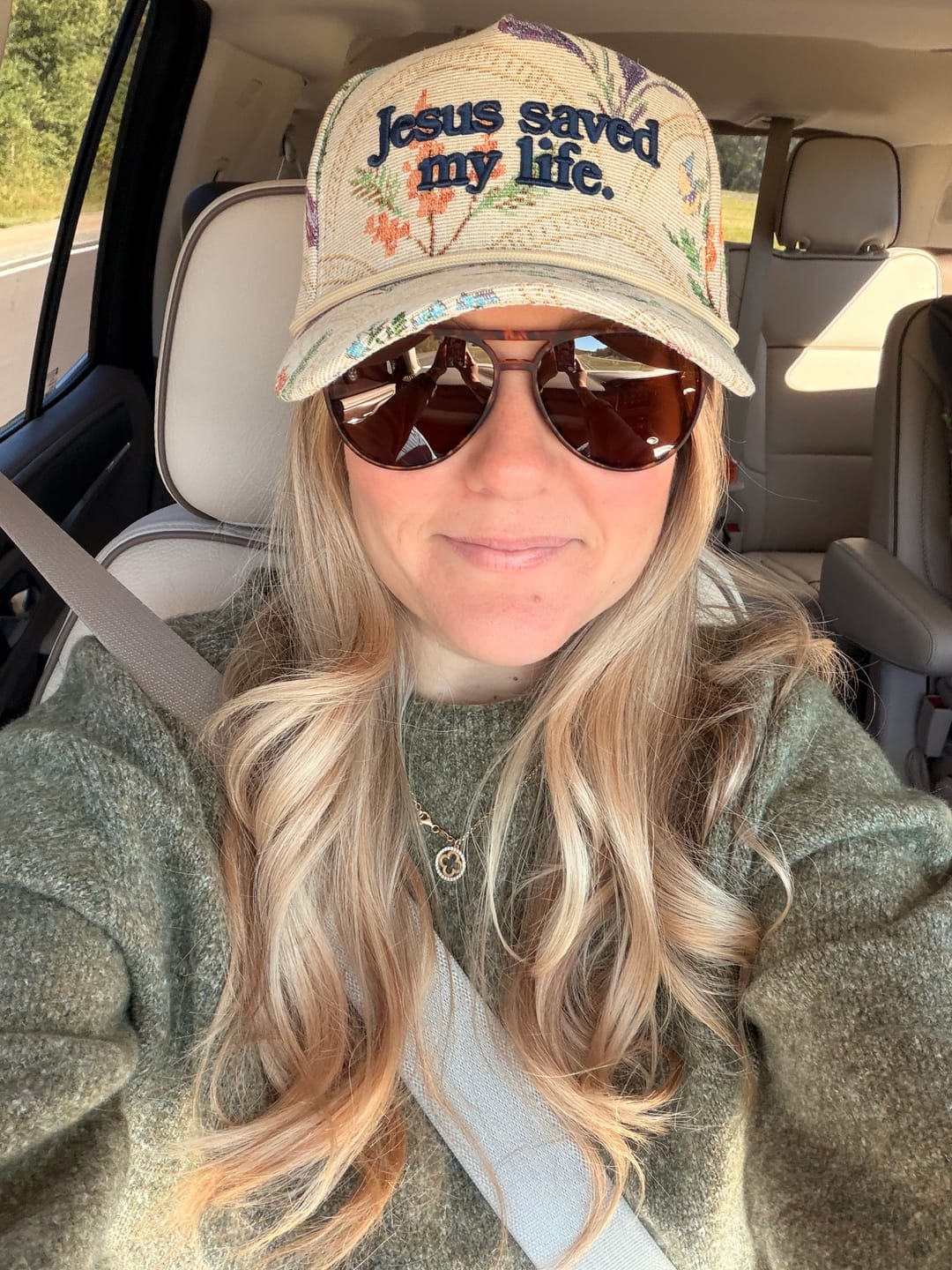 Customer photo review of Hat: Jesus saved my life