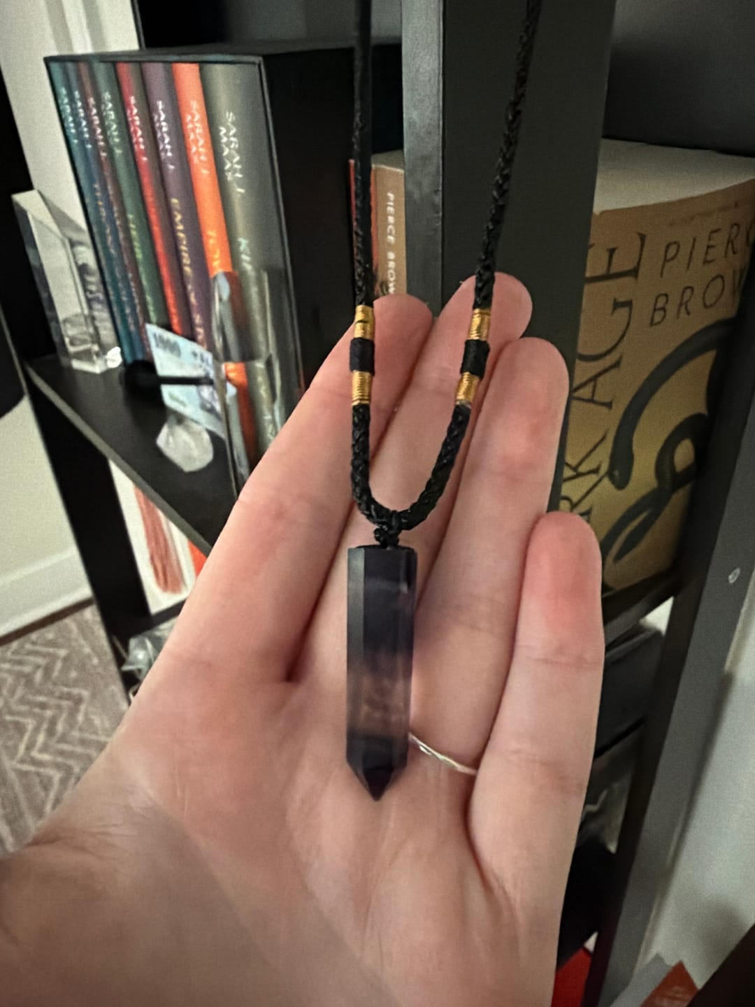 Customer photo review of Natural Fluorite Necklace