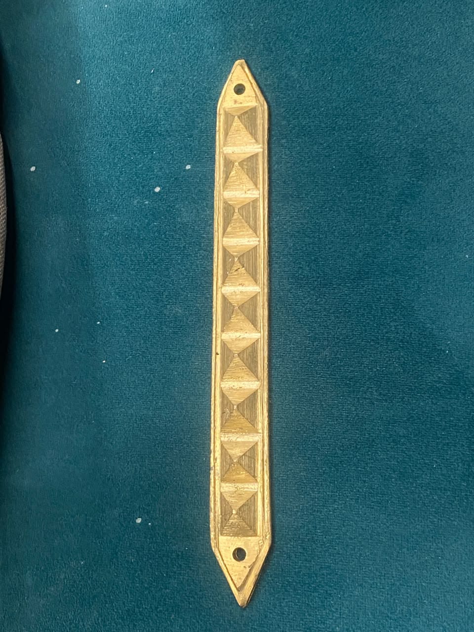Customer photo review of 9 Pyramid Strips – Vastu Remedy for Door Threshold & Toilet Energy Blocking | Copper/Brass/Lead Door Corrections | 7 inches