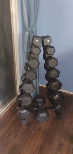 Customer photo review of Rack de Almacenamiento Mancuernas Triangular IRONSIDE