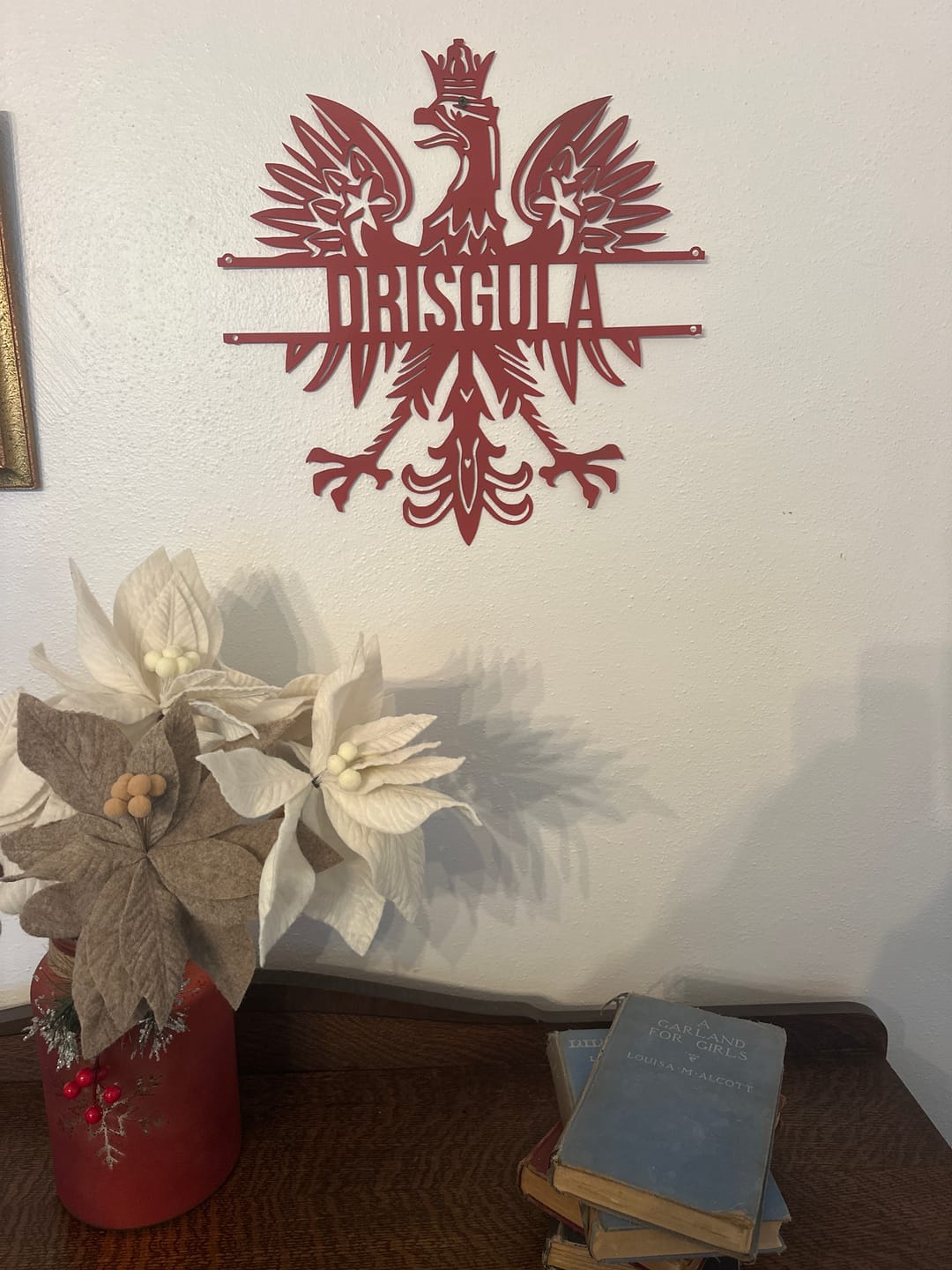 Customer photo review of Polish Eagle Name Sign | Personalized Last Name Metal Wall Art
