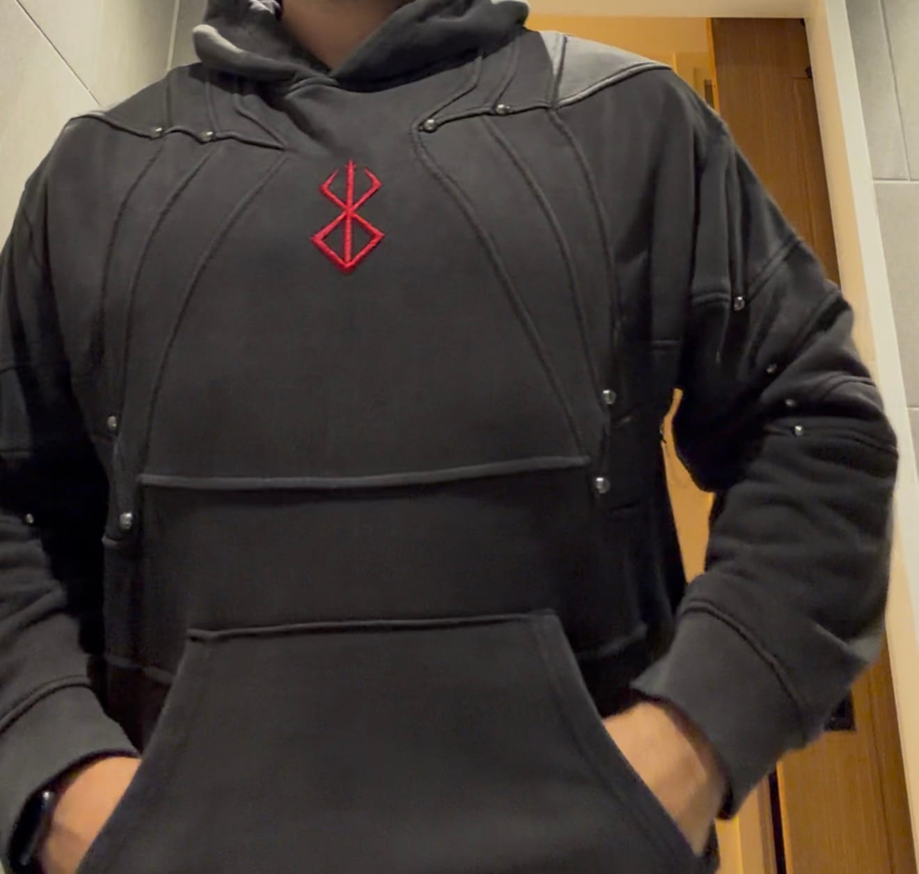 Customer photo review of Tormented Armor Hoodie