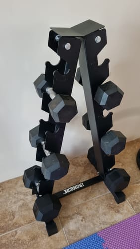Customer photo review of Rack de Almacenamiento Mancuernas Triangular IRONSIDE
