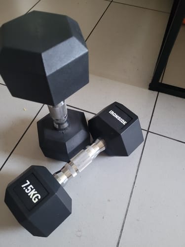 Customer photo review of Mancuerna Hexagonal (5 a 100 lb) IRONSIDE