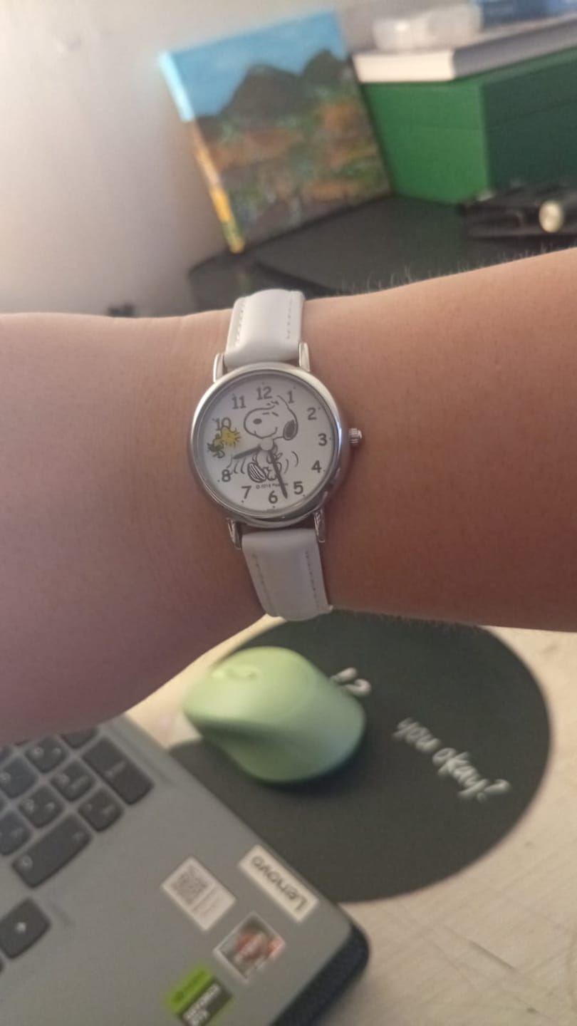 Customer photo review of Reloj Q&Q JDM P003-314 Peanuts Snoopy Mini 26mm