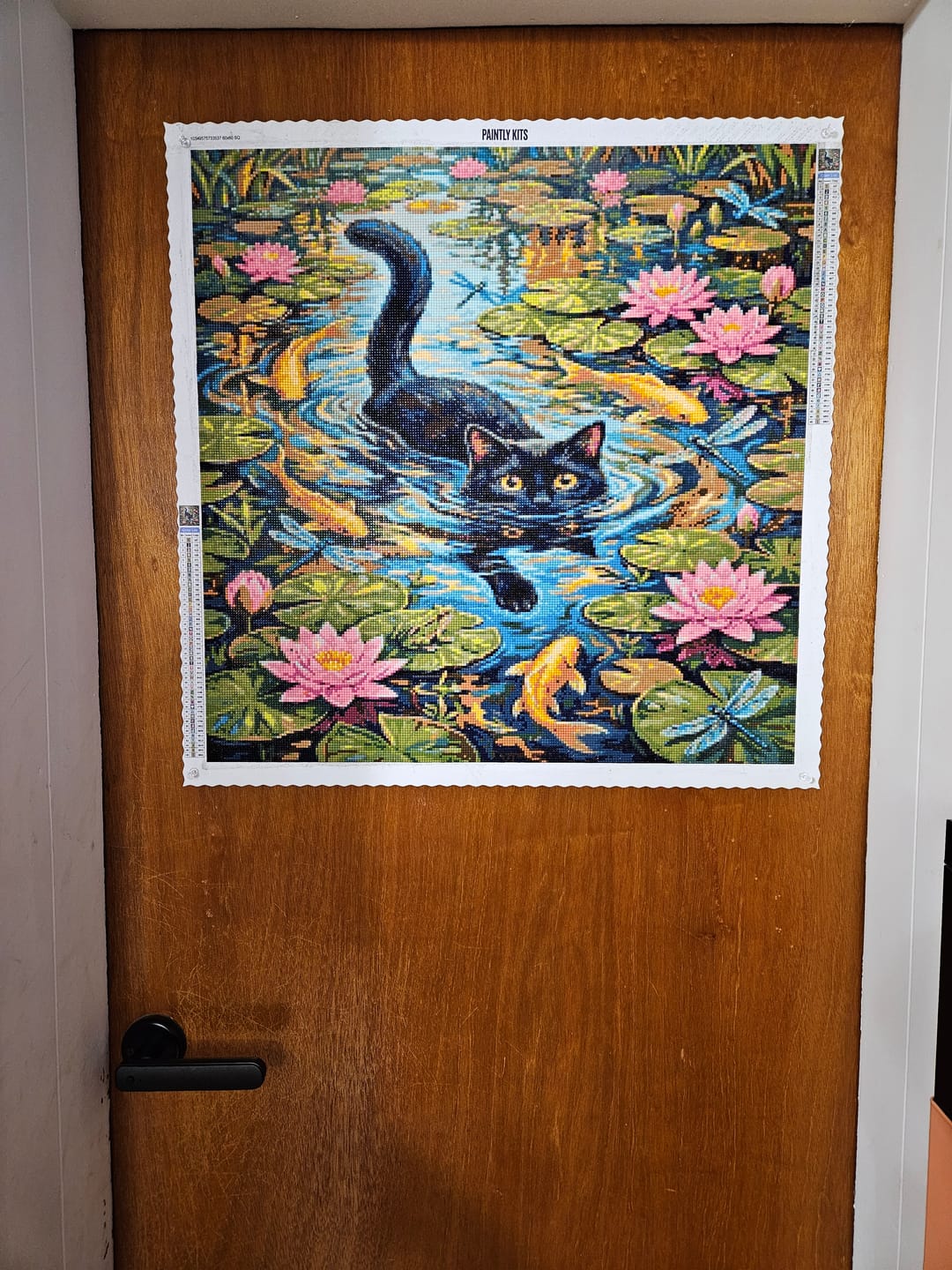 Customer photo review of Black Cat Water Lilies (Diamond Painting)