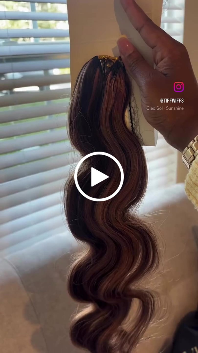 Customer video review of #4/27/30 Mix Color Blend Body Wave Human Crochet Hair