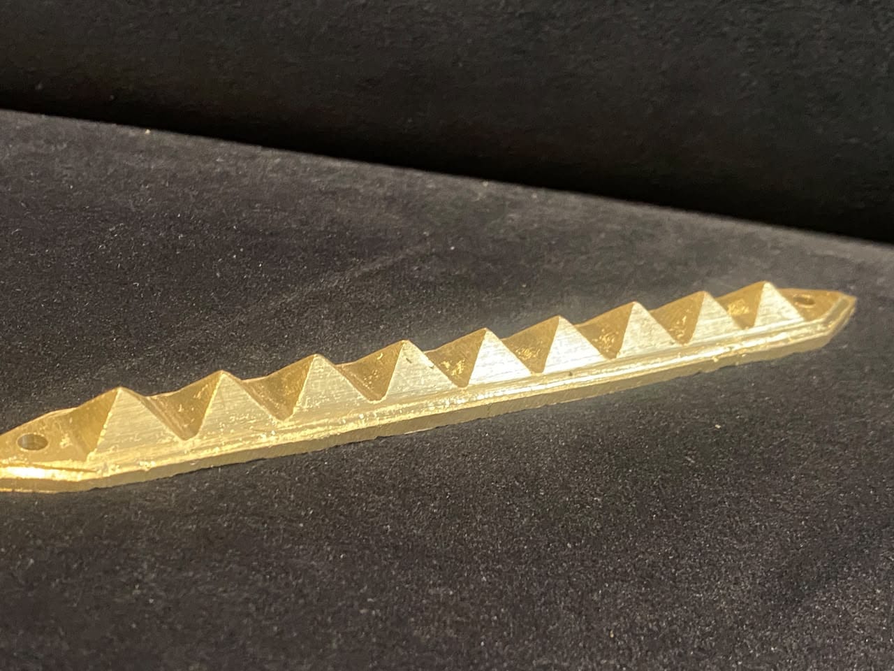 Customer photo review of 9 Pyramid Strips – Vastu Remedy for Door Threshold & Toilet Energy Blocking | Copper/Brass/Lead Door Corrections | 7 inches