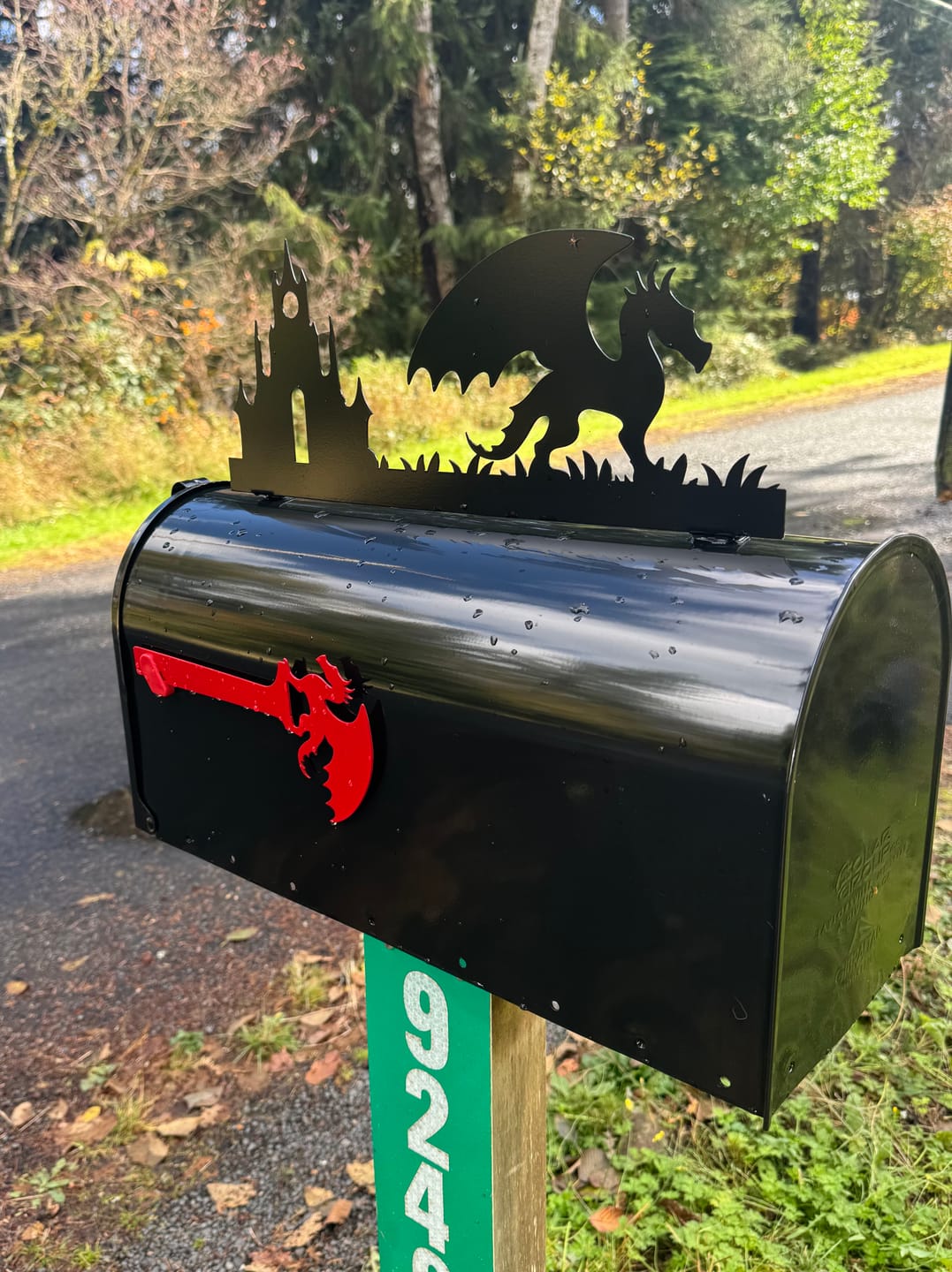 Customer photo review of Dragon Mailbox Replacement Flag