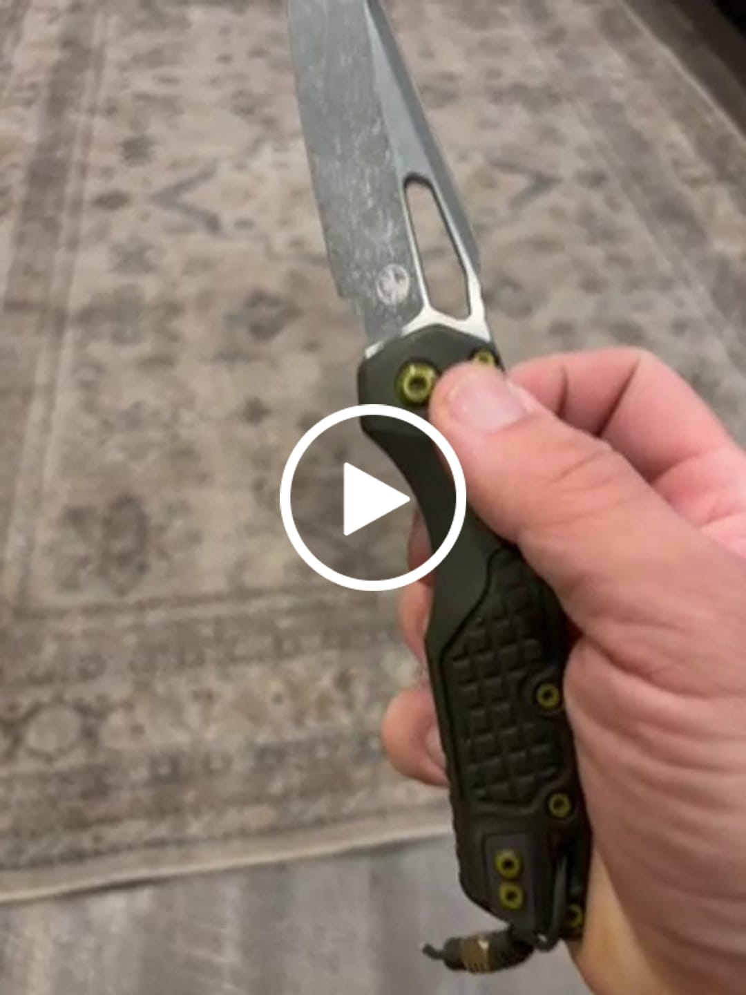 Customer video review of The Back Door: Microtech MSI Ram Lok Full Size - 3.9" M390MK Sheepsfoot, Distressed Grenade Green Aluminum - Made in USA (MCT21010FRDGGU25) (Trade In)