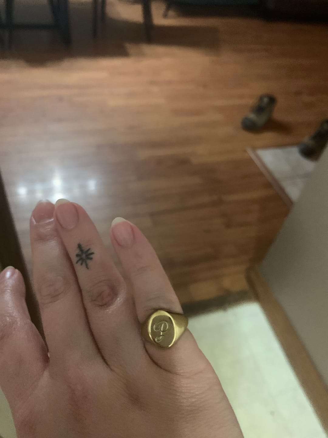 Customer photo review of Personalized Initial Signet Ring