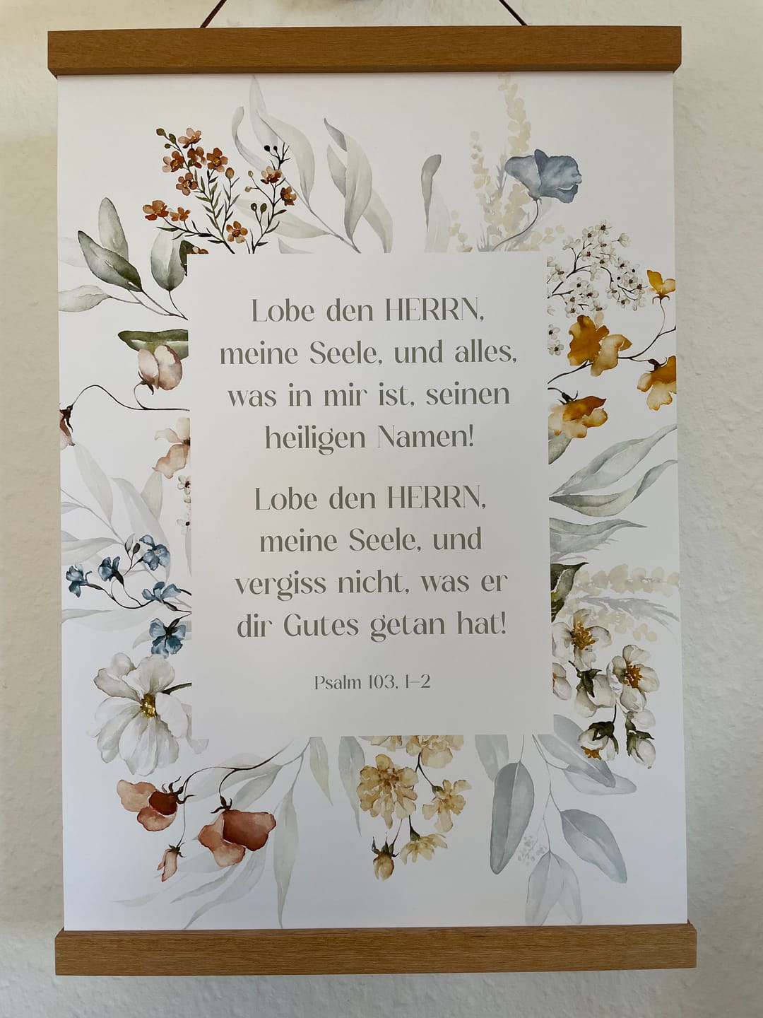 Customer photo review of Personalisiertes Poster "Mein Bibelvers" · Dein Wunschtext