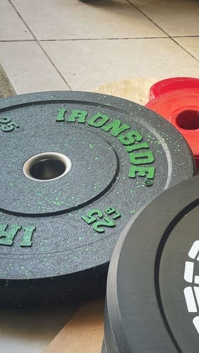 Customer photo review of Disco Olímpico Bumper Hi-Temp IRONSIDE (10 a 45 LB)