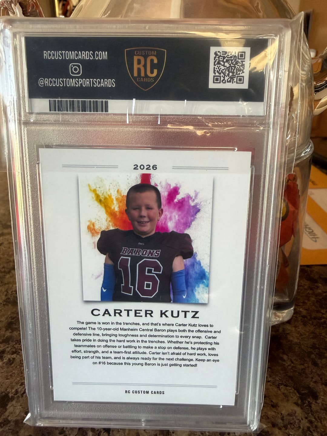 Customer photo review of Custom Graded Card