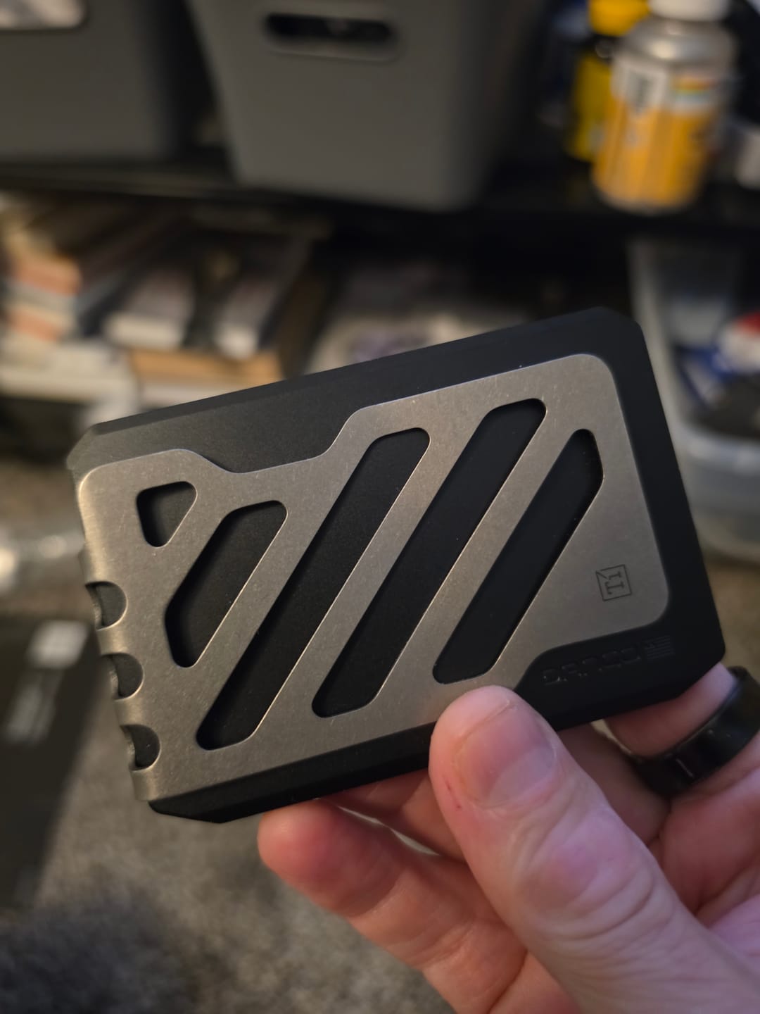Customer photo review of SK1 Slide Kick Wallet with Titanium Money Clip