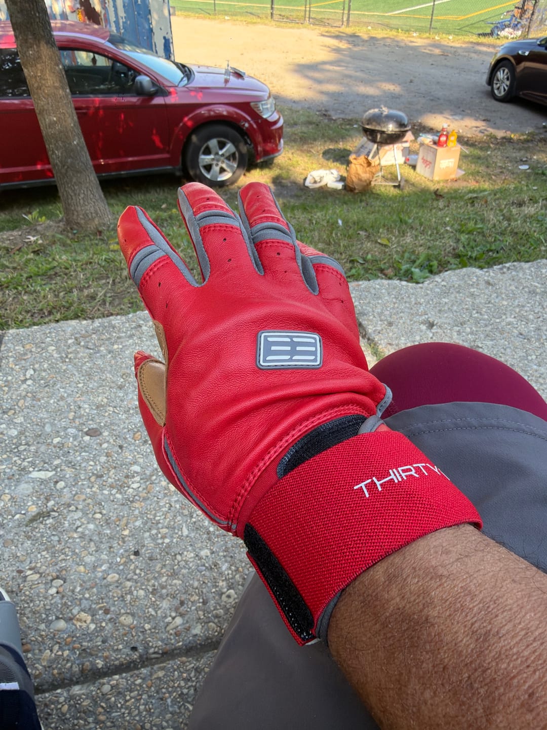 Customer photo review of LP PRO LONG CUFF BATTING GLOVES