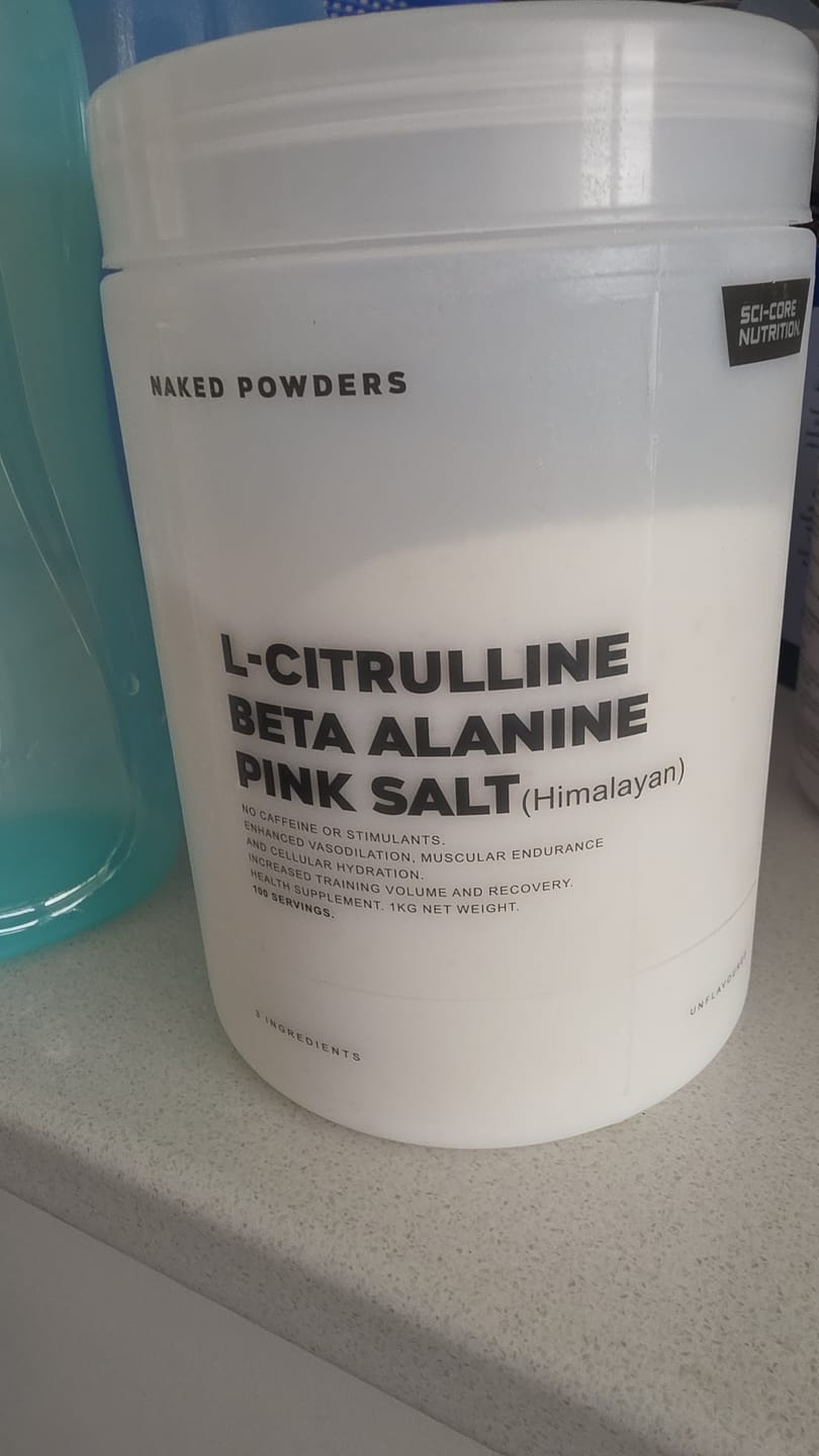Customer photo review of L-citrulline, beta alanine, pink salt -1kg | 100 servings (new)