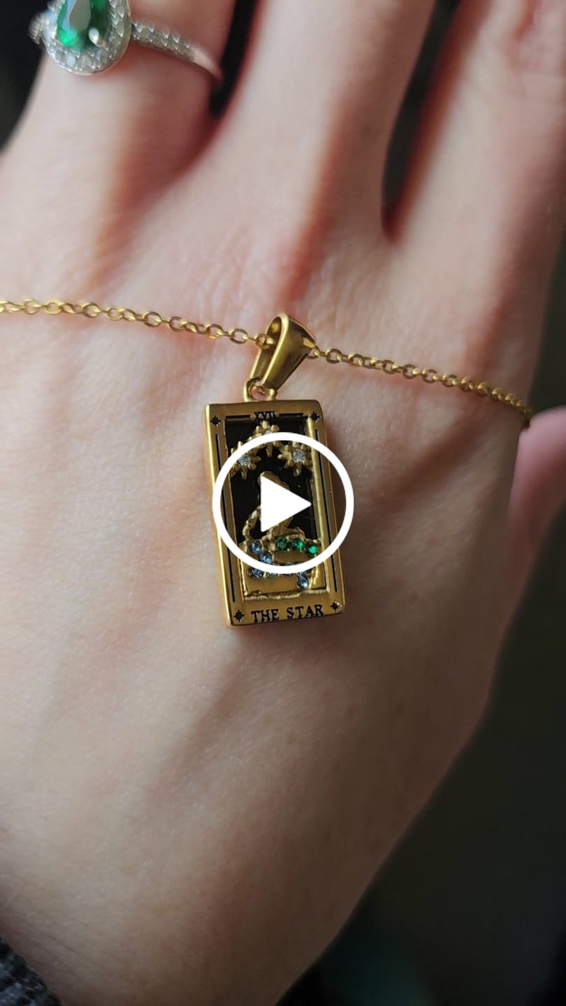 Customer video review of The Star - Tarot Card Necklace
