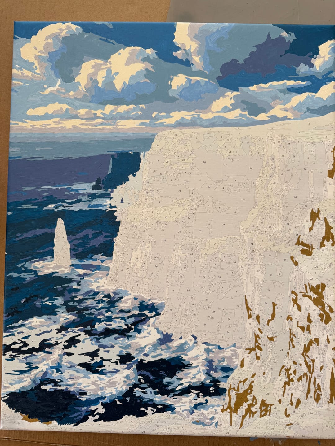 Customer photo review of Irish Cliffs | Paint by Number