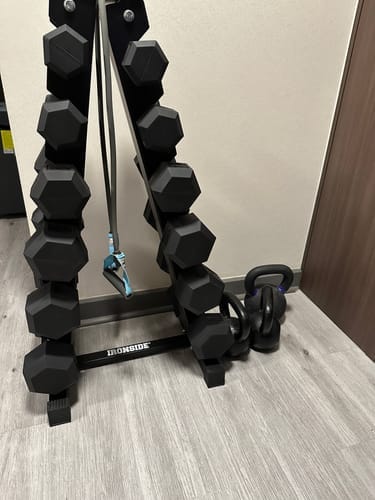 Customer photo review of Pack IRONSIDE Mancuernas Hexagonales (LB) + Rack de Almacenamiento