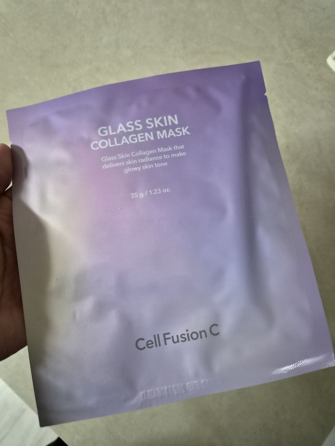 Customer photo review of Glass Skin Collagen Mask (5 sheets)