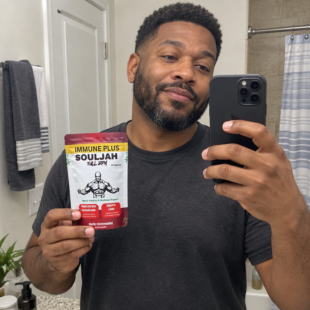 Customer photo review of SoulJah Men's Herbal Wellness Capsules | Wildcrafted Daily Blend