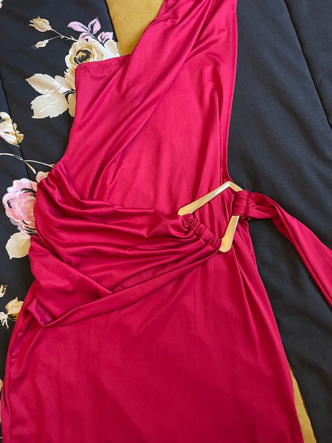 Customer photo review of Celeste One-Shoulder Bodycon Maxi Dress