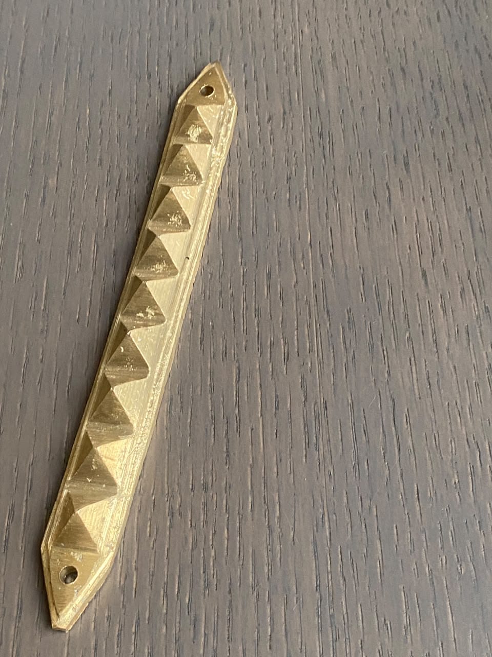 Customer photo review of 9 Pyramid Strips – Vastu Remedy for Door Threshold & Toilet Energy Blocking | Copper/Brass/Lead Door Corrections | 7 inches