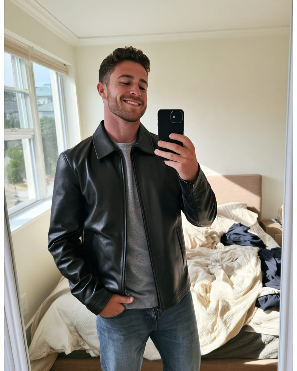 Customer photo review of Zellwear™ Leather jacket