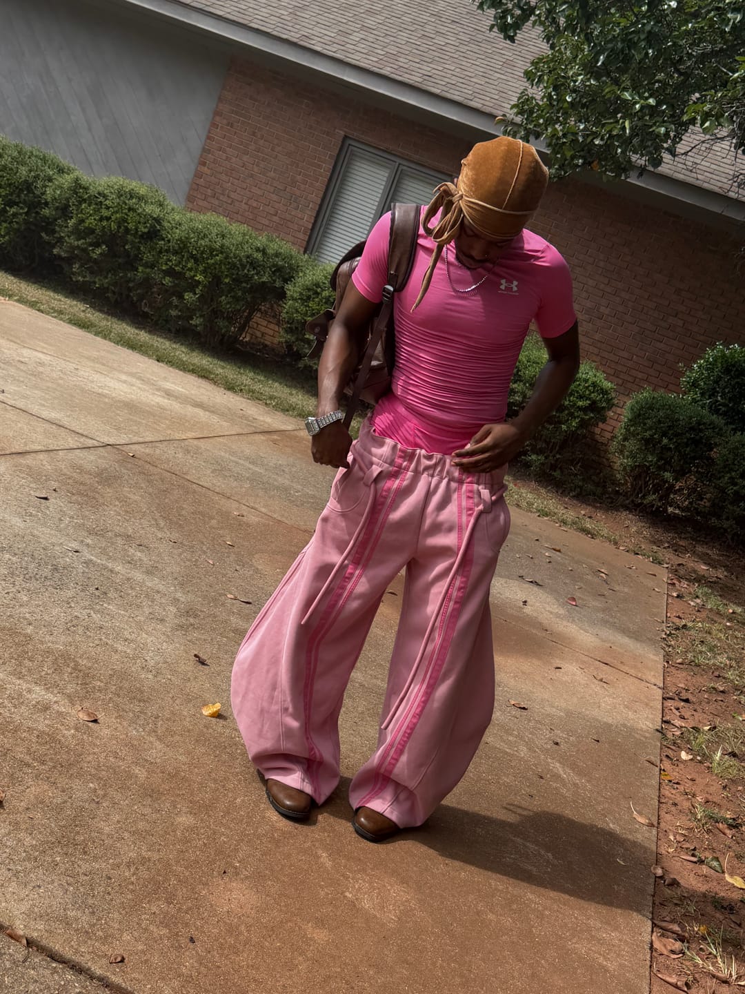 Customer photo review of Aelfric Eden Stripe Super Baggy Barrel Sweatpants