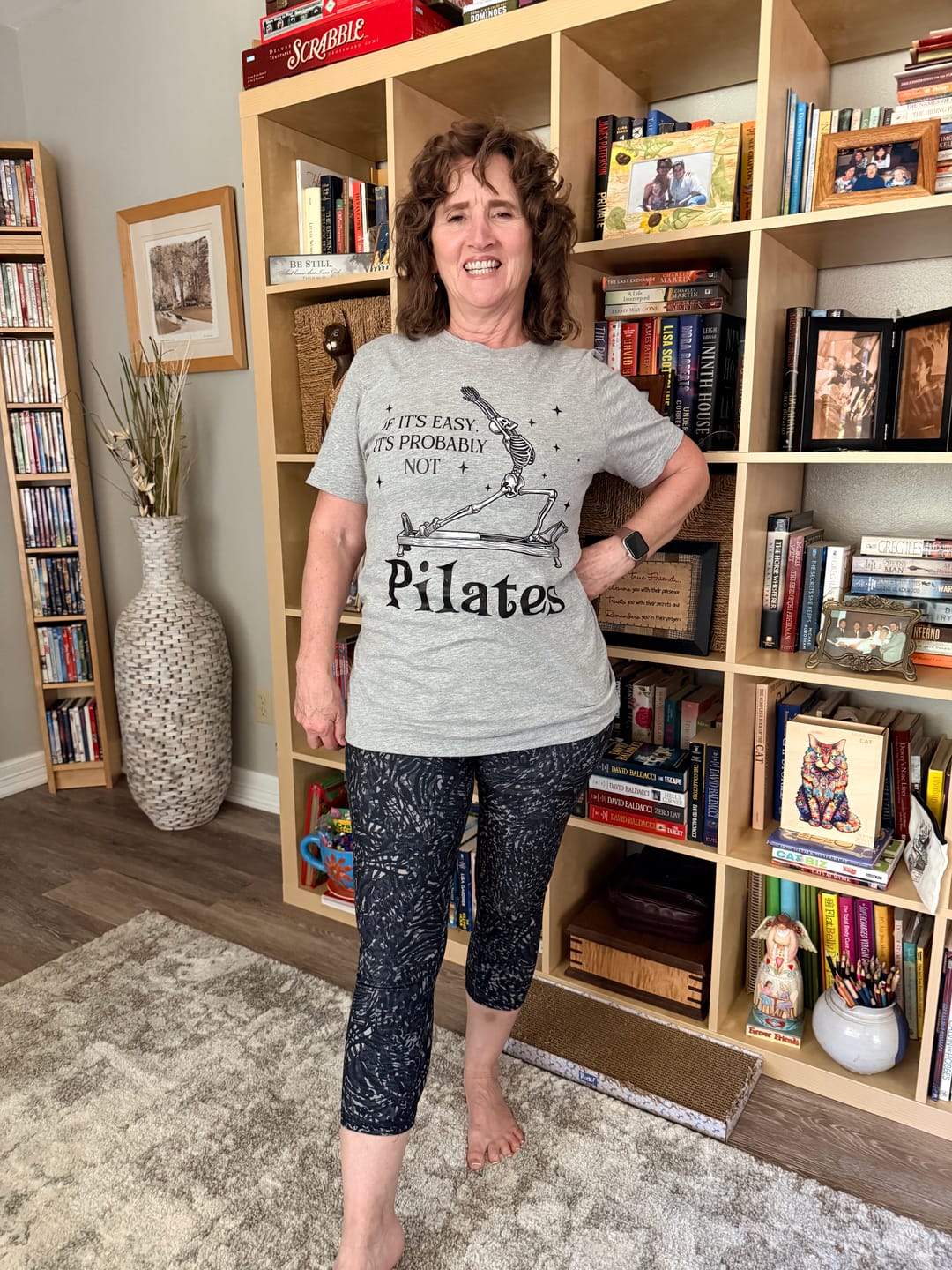 Customer photo review of If It's Easy, It's Not Pilates T-shirt