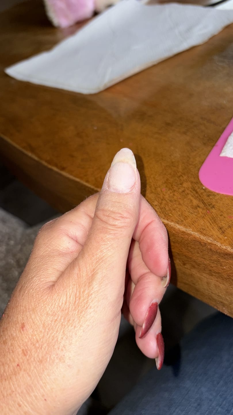 Customer photo review of Crystal Clear Dipping Powder