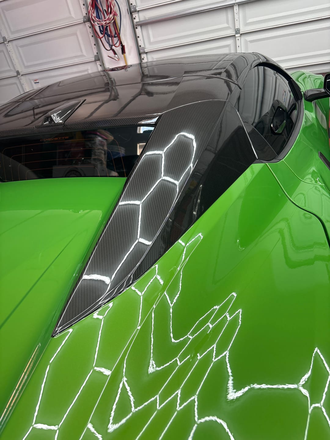 Customer photo review of Corvette C8 HTC (Stingray, Z06, Z07, Z51, E-Ray 2020+) Real Carbon Fiber Rear Nacelle Roof Hump Covers