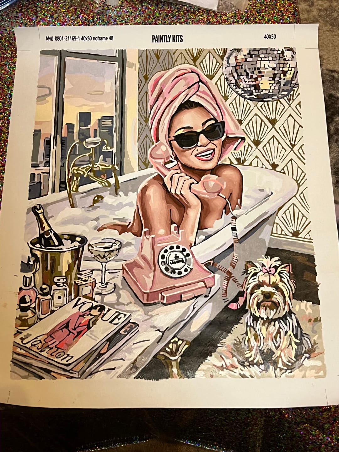 Customer photo review of Glamour Bathtub Hotline (Paint by Numbers)