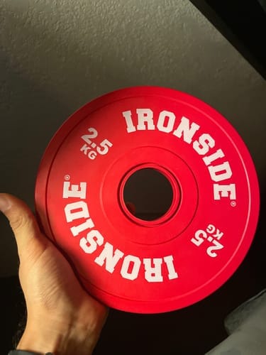 Customer photo review of Discos Fraccionales Olímpicos PU (0.5 a 2.5 KG) IRONSIDE