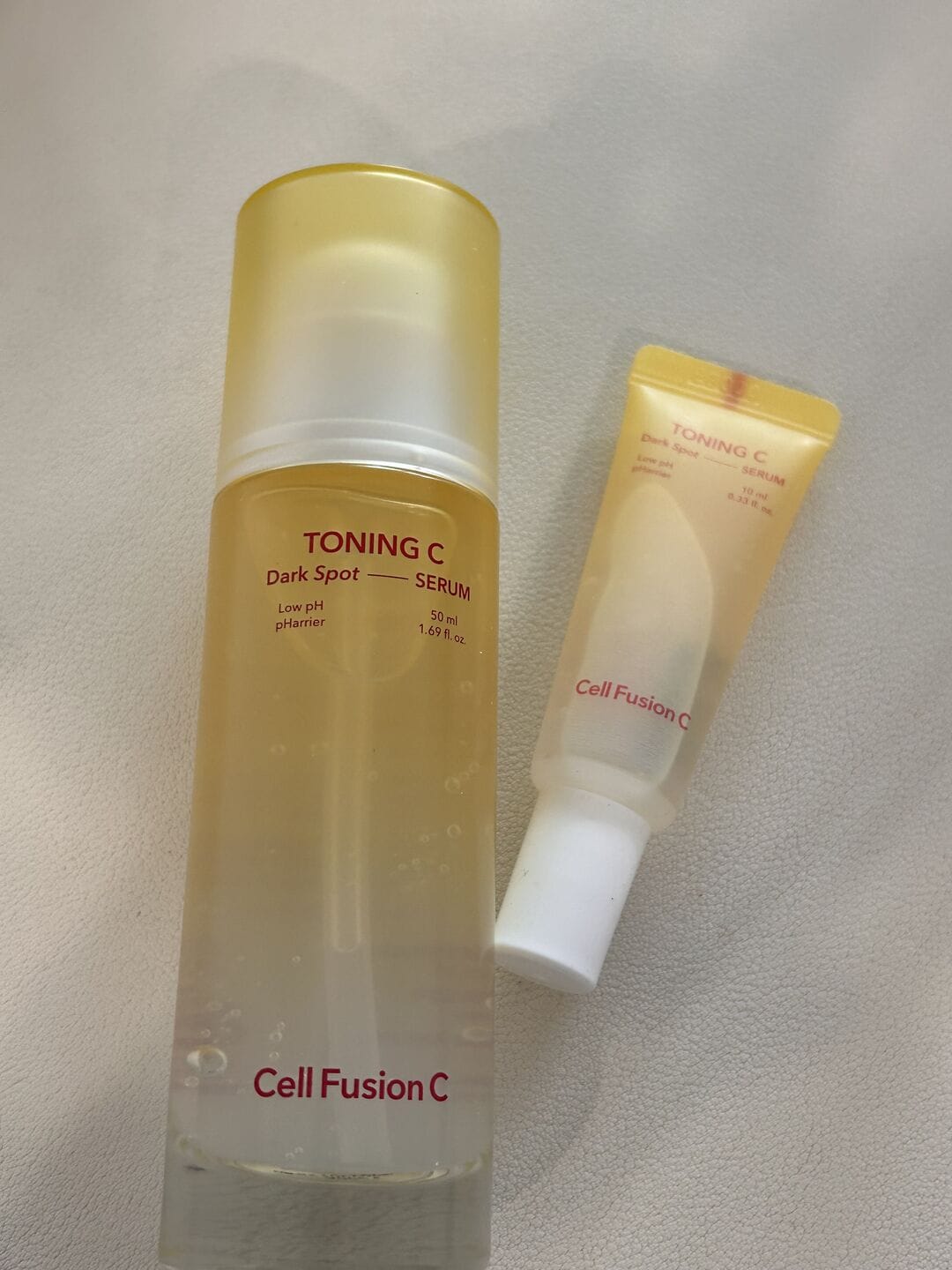 Customer photo review of Toning C Dark Spot Serum