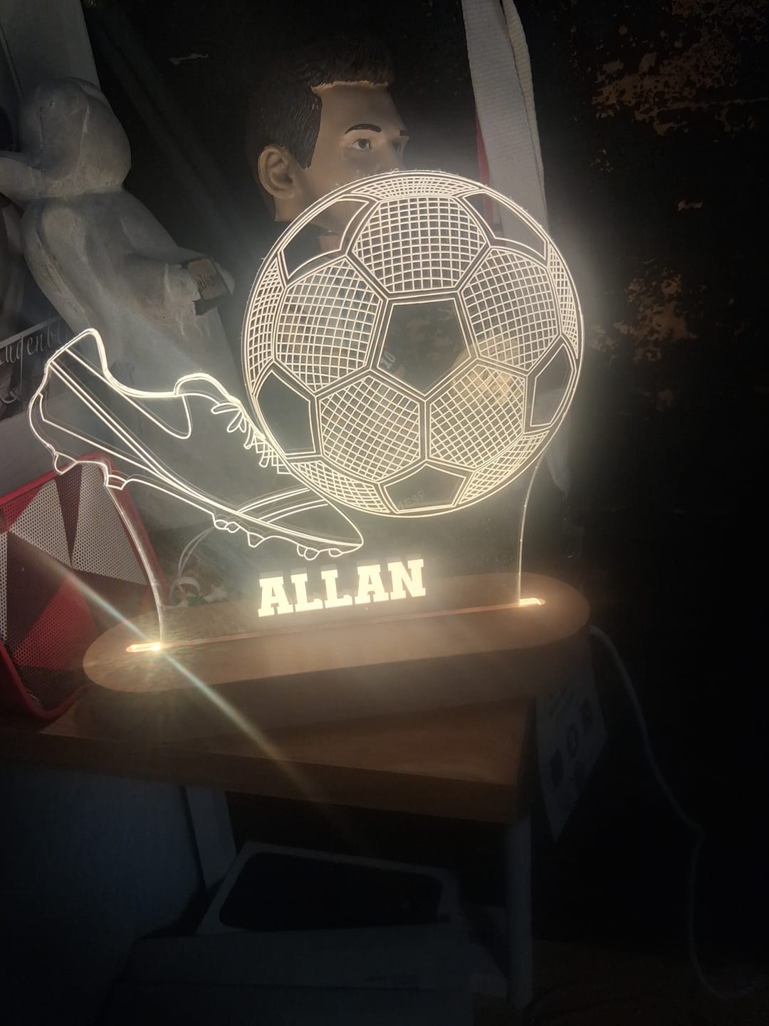 Customer photo review of 3d fußball nachtlicht