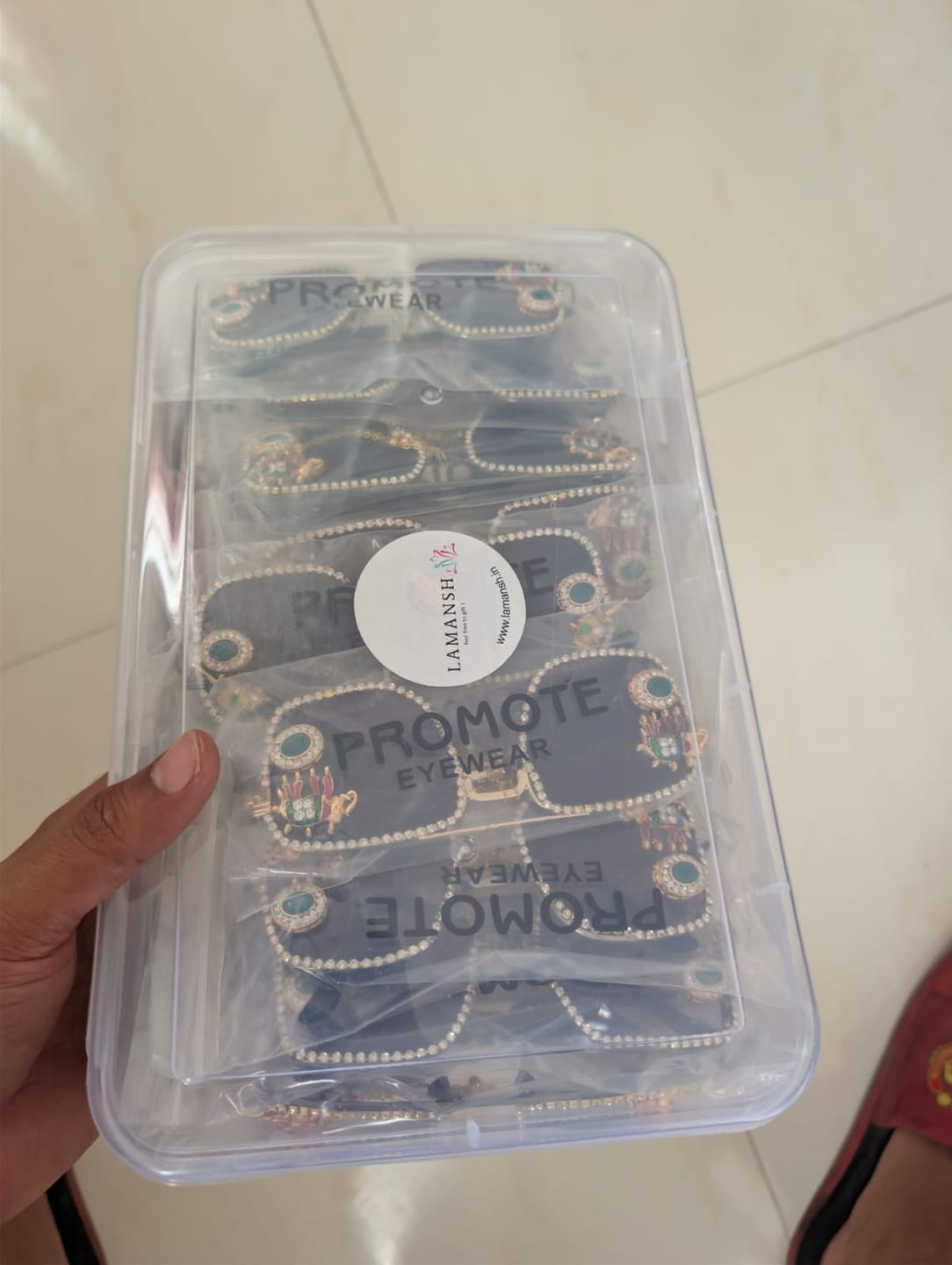 Customer photo review of Trending 🔥 Kashmiri Sunglasses 🕶️ | Wedding Kundan Stone studded ✨ sun goggles for barati's guests