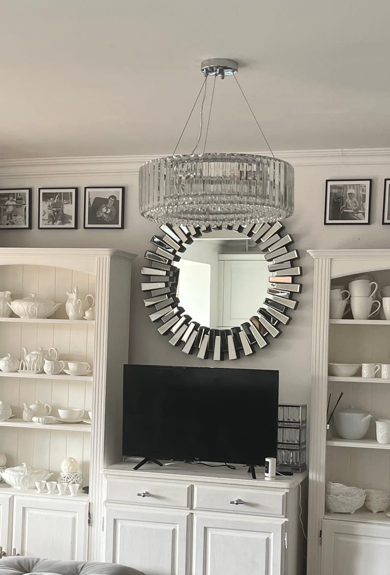 Customer photo review of 6-Light Contemporary Luxury Crystal Round Drum Chandelier